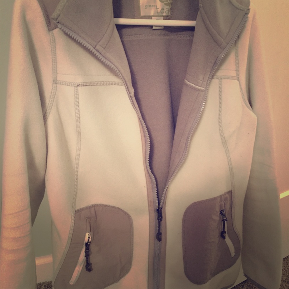 White Fleece zip